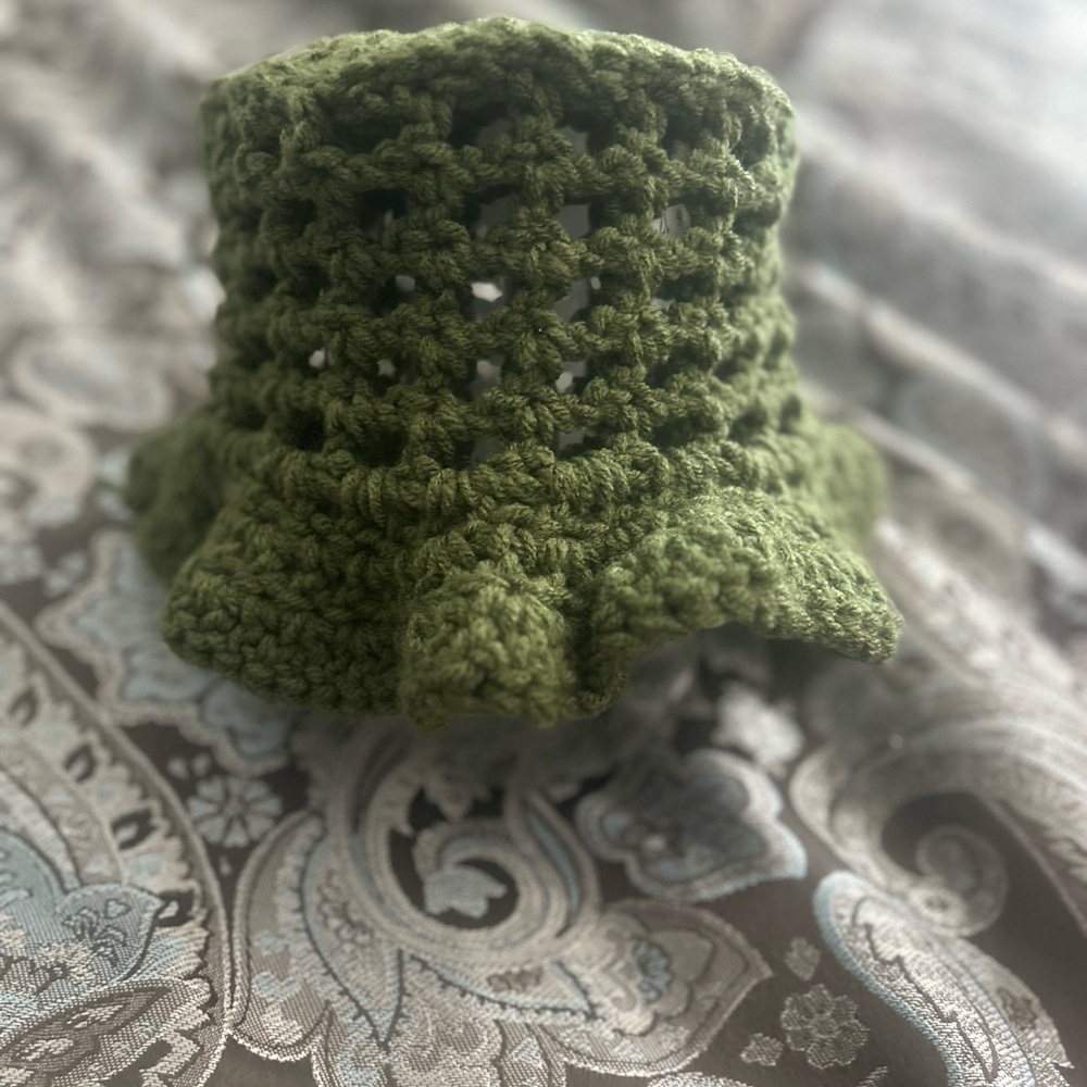 Crochet Mesh Bucket Hat